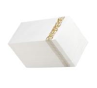 CRAFTHROU 100 Unidades Servilletas de Oro Doradas de Papel Grueso y Dobladas, para Banquetes y Despedidas de Soltera en Hoteles y Restaurantes, Elegantes y Profesionales