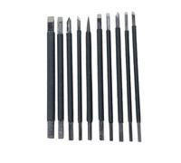 CRAFTHROU 10piezas Kit de Herramientas de Tallado Manual Acero Tungsteno para Esculpir Piedra Grabar Sellos y Realizar Arte Lettering con Diversas Formas para Escultura y Manualidades