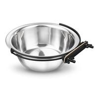 CRAFTHROU 1pieza Cuenco Colgante de Acero Inoxidable para Mascotas Resistente y Seguro para Agua y Comida Apto para Perros y Gatos Fácil de Instalar Jaulas y Antideslizante