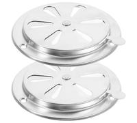 CRAFTHROU 2 Piezas Cubierta de Ventilación Ajustable de Acero Inoxidable Rejilla para Horno y Sistema de Escape Resistente la Corrosión para Uso Interior y Exterior