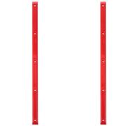 CRAFTHROU 2 Piezas Rieles Anticolisión para Patineta, Riel de Longboard, Plástico Rojo, Tornillos de Montaje, para Tabla de Skateboard y Long Board, Resistentes al Desgaste, Fácil Uso