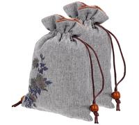 CRAFTHROU 2piezas Bolsas Cordón para Almacenaje de Dulces y Juguetes Bolsas Pequeñas de Lona con Diseño de Budas para Regalos y Fiestas Infantiles