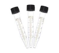 CRAFTHROU 3 Tubos de Ensayo de Vidrio de 10 Ml Buena Transparencia y Tapa Herramienta de Química para Centrífuga Adecuado para Equipos de Hospital y Laboratorio