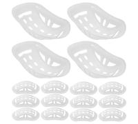 CRAFTHROU 40 Piezas Protector de Barbilla para Casco, Almohadilla Protectora Barbilla del Casco, Plástico Blanco, para Trabajadores de Taller y Construcción