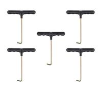 CRAFTHROU 5 Tensores de Cordones Profesionales Material Plástico y Hierro Mango y Ranuras para Dedos Diseño Ergonómico Paquete de 5 Unidades para Zapatos y Patines