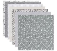 CRAFTHROU 7 Piezas Paquete de Tela Algodón Patchwork para Manualidades Diy, 50x50 Cm, Cuadrados Acolchados Cómodos y Transpirables Diferentes Estampados para Costura