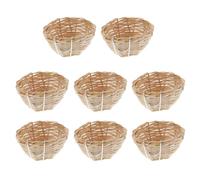 CRAFTHROU 8 Nidos de Pájaros de Bambú con Ganchos, Resistentes y Cálidos para Cría de Aves en Jaulas, Ideales para Canarios y Loros Pequeños