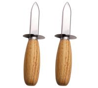 CRAFTHROU Abridores de Mariscos Fáciles de Usar 2piezas de Acero Inoxidable Mango Antideslizante para Abrir Ostras en Cocina