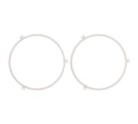 CRAFTHROU Base Giratoria Función de Conexión al Motor para Microondas Paquete de 2 Piezas de Plástico Blanco, Soporte para Plato para Horno Microondas