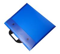 CRAFTHROU Bolsa de Plástico Azul para Transporte de de Arte A3, Portafolio Práctico y Resistente Suciedad para Archivos y Uso en Oficina