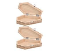 CRAFTHROU Caja de Madera en Forma de Ataúd para Halloween Diseño Único, Resistente sin Deformación ni Decoloración, Adecuado para Dulces de Mascotas