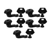 CRAFTHROU Cerradura Mecánica de Gabinete Negra 2.36X1.18X1.18In Bloqueo Seguro para Armarios Eléctricos Uso Residencial y Comercial