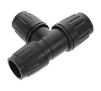 CRAFTHROU Conector Fácil de Instalar sin Herramientas de 3 Vías en Plástico Negro Compatible Tubos de 22 y 25 Mm para de Ropa para Cuarto de Lavado