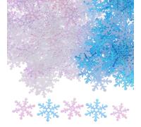 CRAFTHROU Confeti de Copos de Nieve de Plástico para Decoración de Bodas y Navidad, Confeti Brillante para Fiesta Que Promueve Ambiente Festivo y Elegante Varios estilos