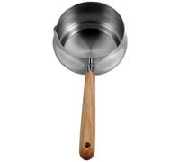CRAFTHROU Copa Dosificadora de Acero Inoxidable para Espresso Jarra Medidora de Leche con Mango para Café y Bebidas Calientes unidad Color Plata