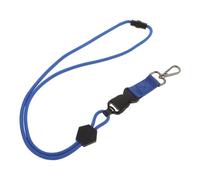 CRAFTHROU Cordón para Credencial de Identificación Azul de Poliéster Gancho Metálico Resistente y Multifuncional para Empleados y Visitantes en Actividades al Aire Libre