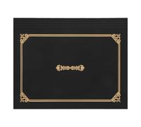 CRAFTHROU Cubiertas para Papeles de Diploma A4 Estampado Dorado, 5 Piezas en Papel Negro para Presentar y Proteger Certificados en Casa U Oficina