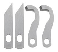 CRAFTHROU Cuchillas de Repuesto para Máquina Remalladora Overlock 4 Piezas Metal Plata Corte Preciso para Costura Profesional y Doméstica