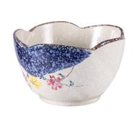 CRAFTHROU Cuenco Cerámico Estilo Japonés Loto Azul Mate para Ensaladas Arroz Postres y Frutas para Hogar o Restauración