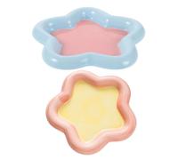 CRAFTHROU Cuencos de Cerámica para Gatos y Perros Pequeños, 2 Piezas, Base Antideslizante, Diseño Sanitario, Plato de Alimentación para Mascotas, Adecuado para Comida Húmeda y Seca, Tamaño