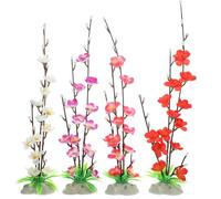 CRAFTHROU de Flores Artificiales 4 Piezas Material Plástico y Tela para de Plato de Sushi y Sashimi Adecuado para de Platos Accesorio de Restaurante