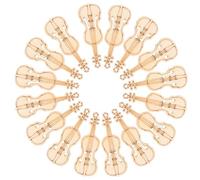 CRAFTHROU de Recortes de Violín de Madera sin Terminar, Fácil de Llevar 50 Piezas Doble Cara para Pintar, Ideales para Regalos de Festival y Manualidades Creativas