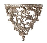 CRAFTHROU Estante de Flores de Pared Dorado de Resina Diseño Hueco y Colgante para Decoración Europea Hogar, Adecuado para Macetas y Libros