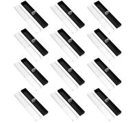 CRAFTHROU Estuche para Bolígrafos de Plástico Negro, Caja Portátil y Ligera para 12 Plumas Estilográficas, Adecuado para Viaje de Negocios y Organización Sencilla