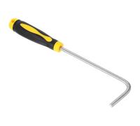 CRAFTHROU Gancho para Puerta Corrediza 8x300 Mm con Mango de Goma Amarillo, Gancho de Elevación para Persianas Enrollables Herramienta para Levantar Tapas de Alcantarilla y Cubierta