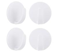 CRAFTHROU Ganchos Magnéticos Diseño Ahorrador de Espacio y Material Abs Fuerte 4piezas Blancos para Colgar Objetos para Nevera de Cocina en Sala y Cocina