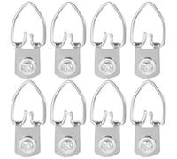 CRAFTHROU Ganchos para Cuadros Superficie Lisa y Resistente de Hierro Electrochapado Anilla en D 100 para Colgar Decoraciones y Pinturas Modernas en Casa u Oficina