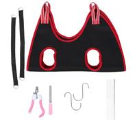 CRAFTHROU Hamaca Aseo de Mascotas Arnés Colgante Resistente de Fibra Sintética, Incluye Cortaúñas y Peine para Perros y Gatos, Simple y Duradera Color Aleatorio