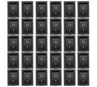 CRAFTHROU Interruptor Balancín Negro de 2 Pines 250vac 6a, 35 Piezas, Resistente al Calor para Electrodomésticos E Ingeniería Eléctrica