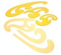 CRAFTHROU Juego de 6 Reglas de Costura de Plástico Amarillo para Diseño y Corte de Ropa, Precisión Versátil para Patrones y Confección