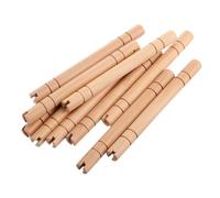 CRAFTHROU Ligeras y Fáciles de Transportar Redondas de Madera para Abanicos de Mano 10 Asas Ideales para Manualidades y Uso en Competencias