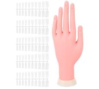 CRAFTHROU Modelo Reutilizable de Silicona para Entrenamiento de Manicura de Mano y Ligero, Adecuado para Práctica de Diseño de Uñas y Formación Profesional