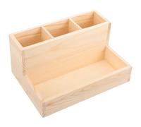 CRAFTHROU Organizador de Maquillaje de Madera Compacto y Resistente al Polvo Caja con Gran Capacidad para Pinceles y Herramientas de Uñas para Escritorio y Tocador Casa
