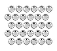 CRAFTHROU Paleta de 30 Piezas de Pintura Redonda de Acero Inoxidable Bandeja para Mezclar Colores, Resistente y Adecuada para Diversas Técnicas Artísticas