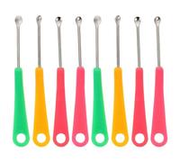 CRAFTHROU Palillos para Cerumen 200 Piezas de Acero Inoxidable Coloridos, Cucharas para Limpiar Cera de Oído Mango Antideslizante, Herramientas Prácticas para Cuidado y Color Aleatorio