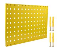 CRAFTHROU Panel Metálico Perforado Amarillo 50X35 CM para Colgar Herramientas en Garaje y Cocina Función Multifuncional de Organización