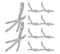 CRAFTHROU Patas de Pájaro Accesorio Artístico para Manualidades 10 Piezas de Hierro Forjado Realistas Escultura de Garra de Loro Decorativa para Bricolaje para Proyectos y Adorno de Mesa