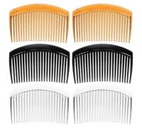 CRAFTHROU Peines Laterales Peinar Cabello Fino 36 Piezas Cabello Plástico Transparente Negro Carey y Porta Bollos Deslizante para Accesorios para Boda, Tocados Peinados Mujer