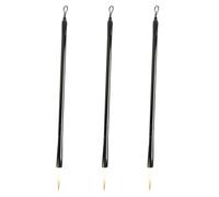 CRAFTHROU Pinceles de Tinta Negros para Escribir y Caligrafía Mango Metálico, Prácticos Cordón para Secar, Pack de 3 Unidades para Principiantes