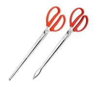 CRAFTHROU Pinzas de Acero Inoxidable para Serpientes y Pequeños Animales, Mango Largo Antideslizante, Ligeras y Resistentes para Alimentación y Captura en Interiores y Parrillas, Pack de 2