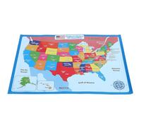 CRAFTHROU Póster Infantil de Geografía Mapa de Estados Unidos Tamaño Grande, Resistente al Desgaste, Adecuado para Decoración de Aulas y Aprendizaje Social en Pequeños Varios estilos