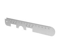 CRAFTHROU Regla Pd para Gafas de Aluminio Blanco Doble Escala Resistente y Precisa para Medición de Distancia Pupilar en Optometría y Uso Doméstico
