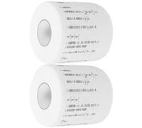 CRAFTHROU Rollo de Papel Higiénico Divertido Patrón de Fórmula Matemática, 2 Rollos de Papel de Seda para Uso Diario y Viaje, Diseño Creativo y Fácil de Llevar