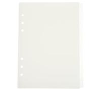 CRAFTHROU Separadores de Índice de Plástico Beige 12 Piezas y Seis Agujeros para Carpetas, Diseño Simple para Presentaciones y Cuadernos, Etiquetas Clasificadas para Navegación Rápida