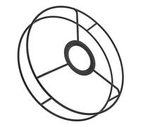 CRAFTHROU Soporte No para Redondo de Hierro Lámpara de Pantalla Negro, Resistente y Se Deforma, Diseño Único Adecuado para Dormitorio y Hogar