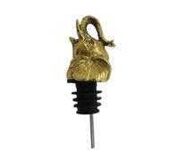 CRAFTHROU Tapón y Vertedor de Vino con Cabeza de Elefante de Aleación Antigoteo para Botellas Accesorio Creativo para Fiestas Casa Color Aleatorio